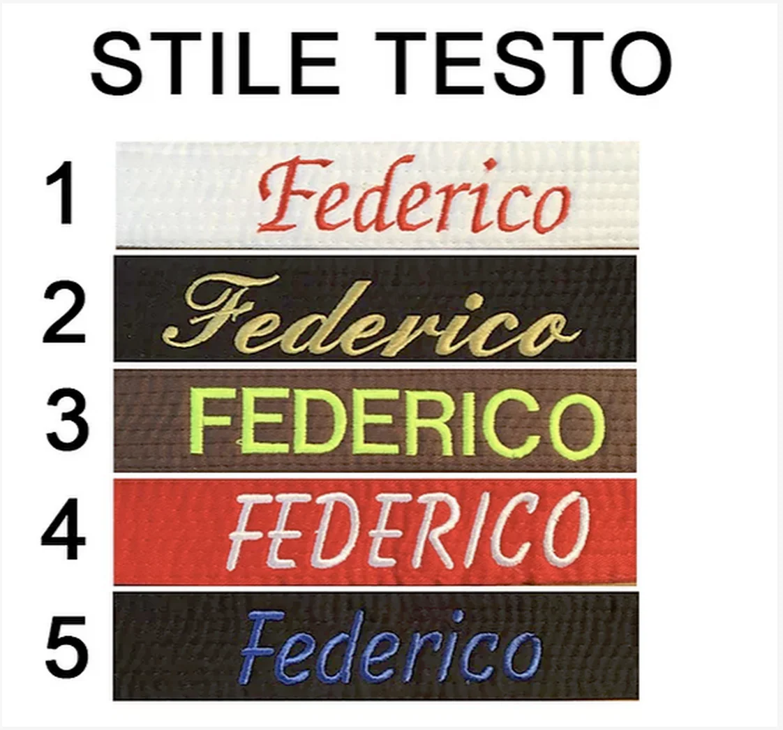 Ricamo personalizzato su cintura (non incluso)